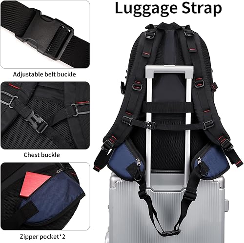 Miniatura 4 de Nerlion 40L Hiking Backpack Travel Backpack for Men Women Camping Waterproof Outdoor Hiking Daypack Lightweight Backpack (Blue)