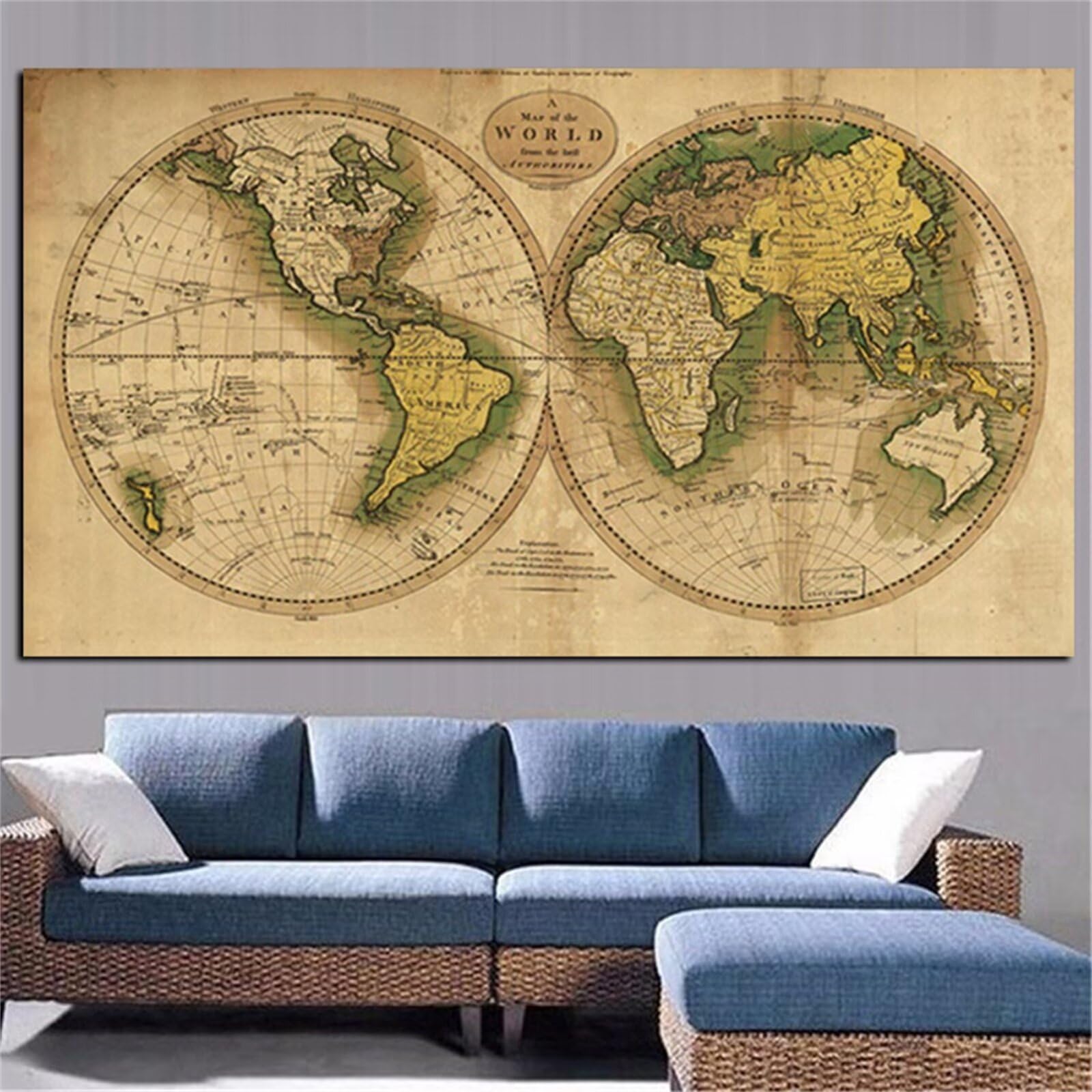Mapa vintage AI zestawy artystyczne dla dorosłych / dzieci okrągłe pełne wiercenie kryształowa sztuka diamentowe kropki obrazy dla początkujących, farba 5D ze zdjęciami z Dimond, klejnot, sztuka