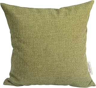 TangDepot Heavy Lined Linen Cushion Cover, Throw Pillow Cover, Square Decorative Pillow Covers, Indoor/Outdoor Pillows Shells - (12