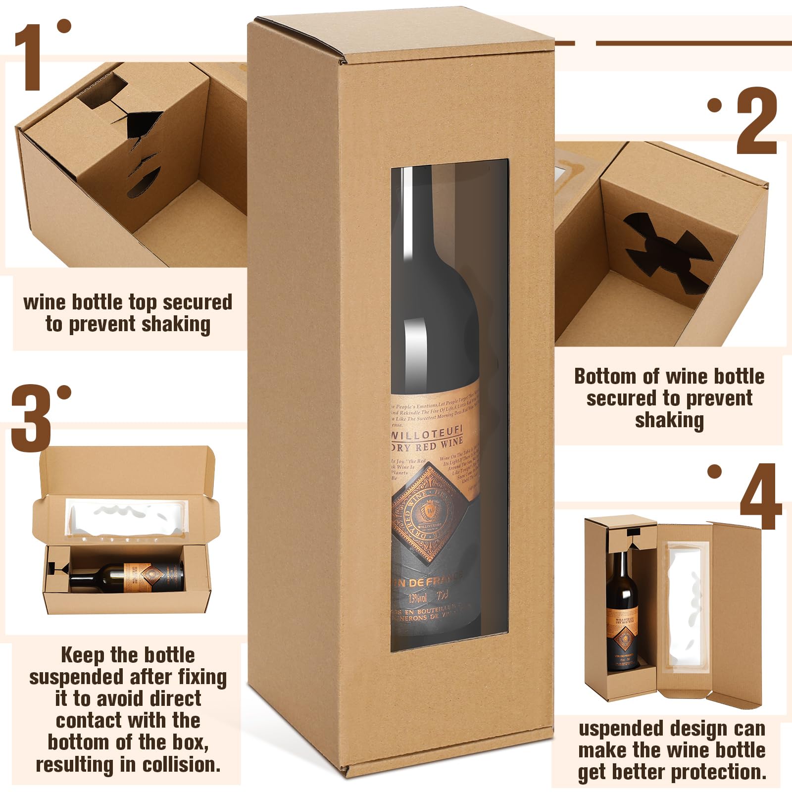 Amazon.co.jp: SiliFine ワインギフトボックス 24個パック 保護