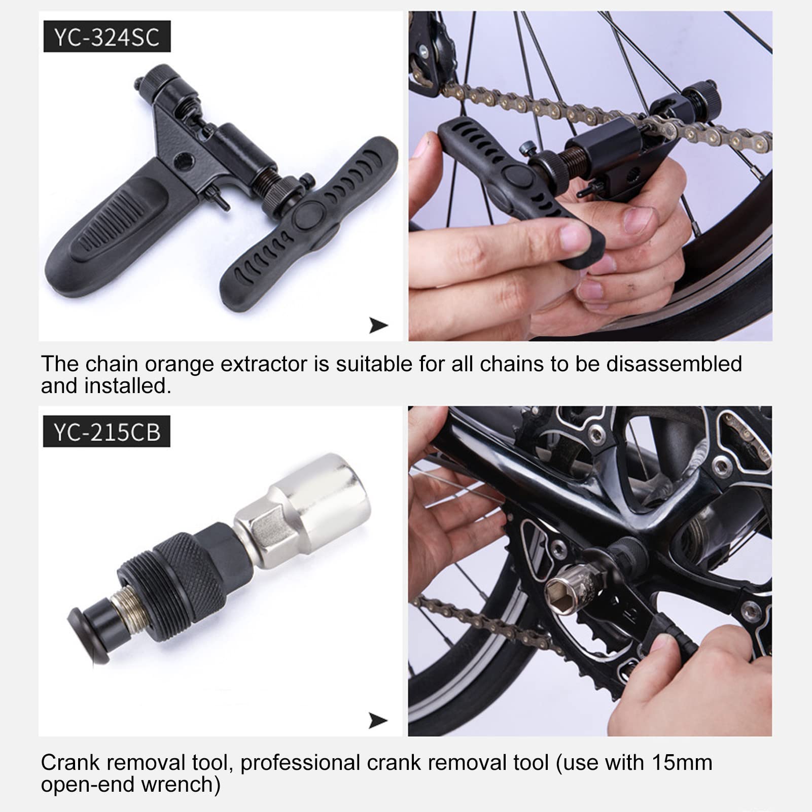 Kit Bici, Kit Professionale Completo di Attrezzi per la Riparazione di Biciclette Sicuro affidabile Risparmio energetico di Lunga Durata per la Riparazione per la Manutenzione della casa