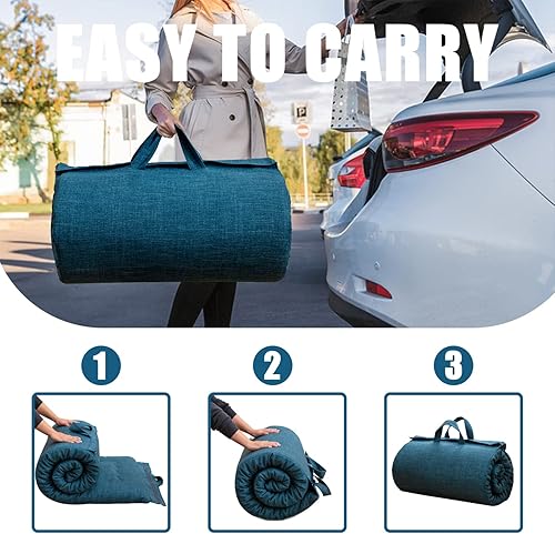 Miniatura 3 de MAXYOYO Colchón enrollable para dormir, colchón futón para exteriores e interiores, colchón portátil y plegable mejorado, colchón individual de