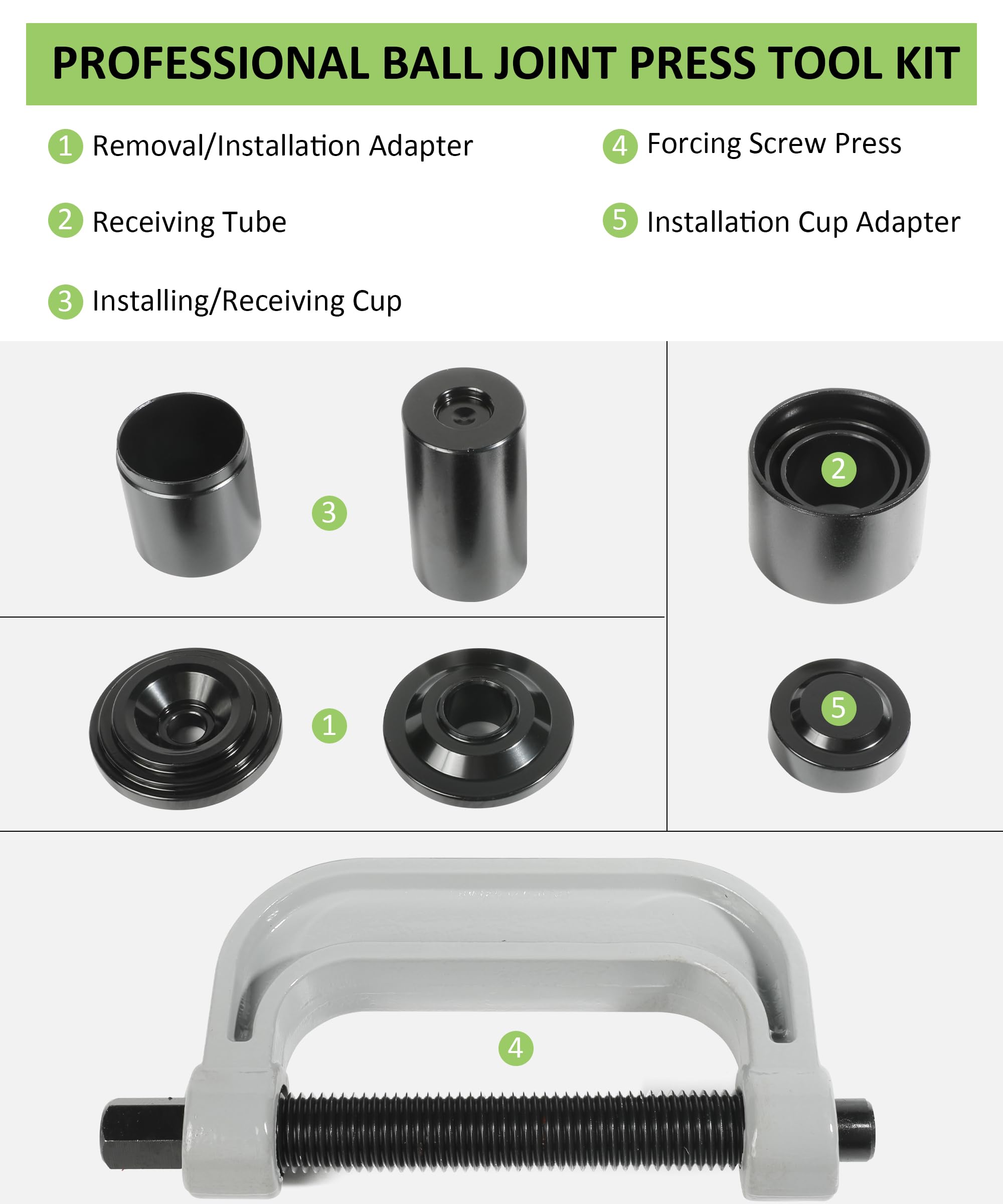 10x Heavy Duty 4 in1 Ball Joint Press U Joint Removal Tool Kit with 4WD 10x Heavy Duty 4 in1 Ball Joint Press U Joint Removal Tool Kit with 4WD
