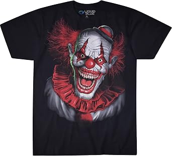 Liquid Blue Mens Plus-Size Fantasy Scary Clown Short Sleeve T-Shirt