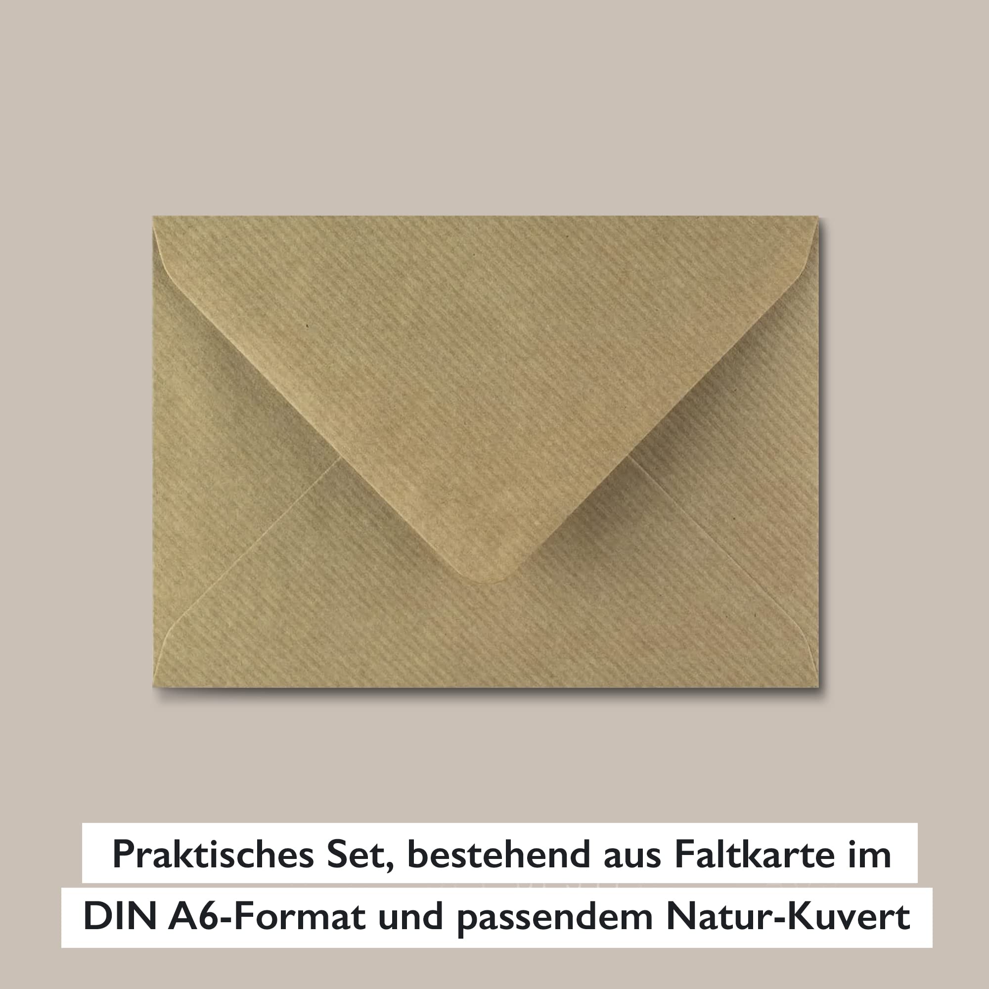 KOKO&LORA Set Di 4 Biglietti Di Pasqua Moderni Con Coniglietti E Dettagli Dorati, Buste Kraft Incluse, Carta Spessa 400 G/m², Design Tedesco