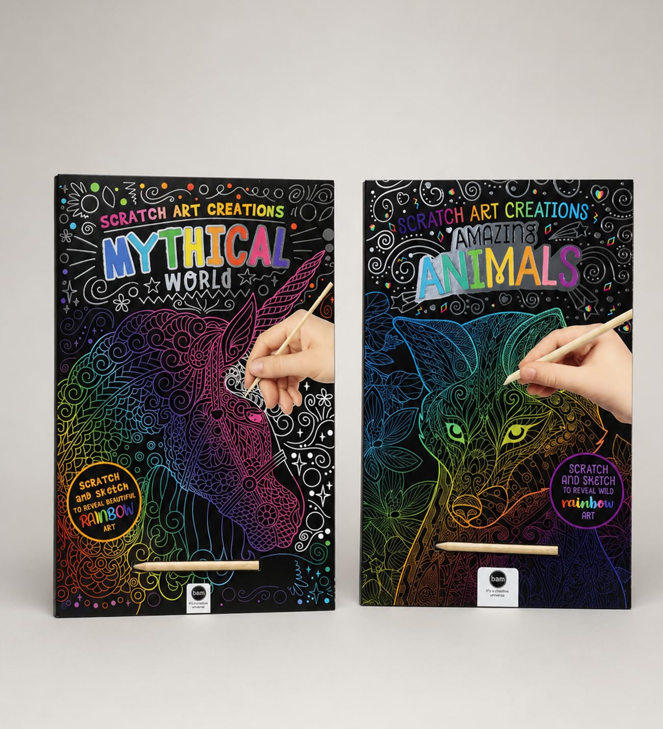 Scratch Art Creations Amazing Animals – Kazımalı Boyama ve