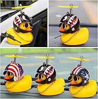 Vista 6 de wonuu Adornos de pato de goma para automóvil, decoración de tablero de pato para apretar, decoración de bicicleta para ciclismo, motocicleta