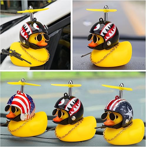 Miniatura 6 de wonuu Adornos de pato de goma para automóvil, decoración de tablero de pato para apretar, decoración de bicicleta para ciclismo, motocicleta y