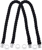 Vista 1 de GORGECRAFT Práctica asa de cuerda de 25.2 pulgadas con inserción de lona, correa de mano, correa trenzada, repuesto de reparación para bolso Negro