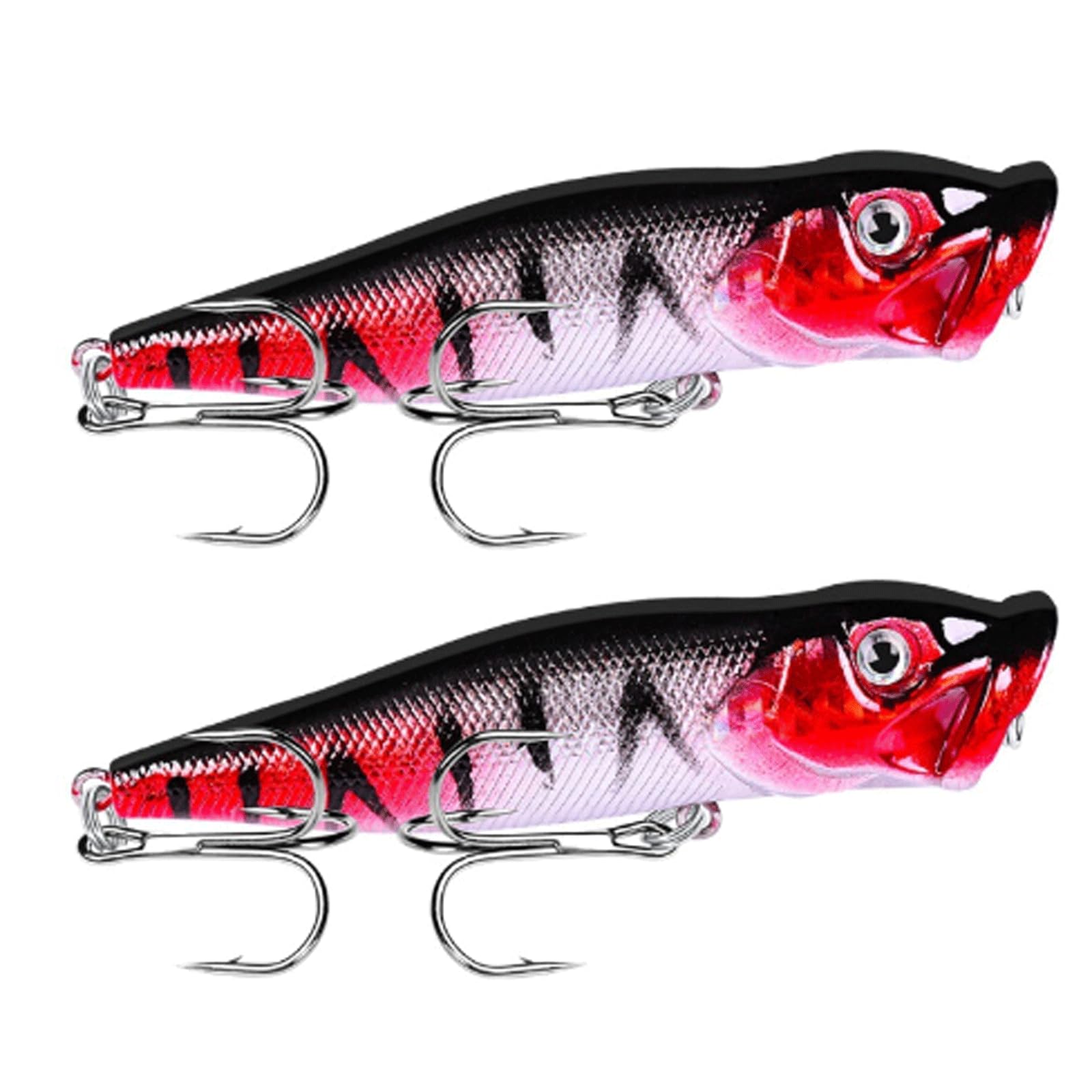 IvyLoutish Fishing Lure Bait 2 Pcs Popper Bait Topwater Bait 93mm 12.5g Fishing Bait Hard Bait Artificial Wobblers Plastic Fishing Tackle Fishing Tackle