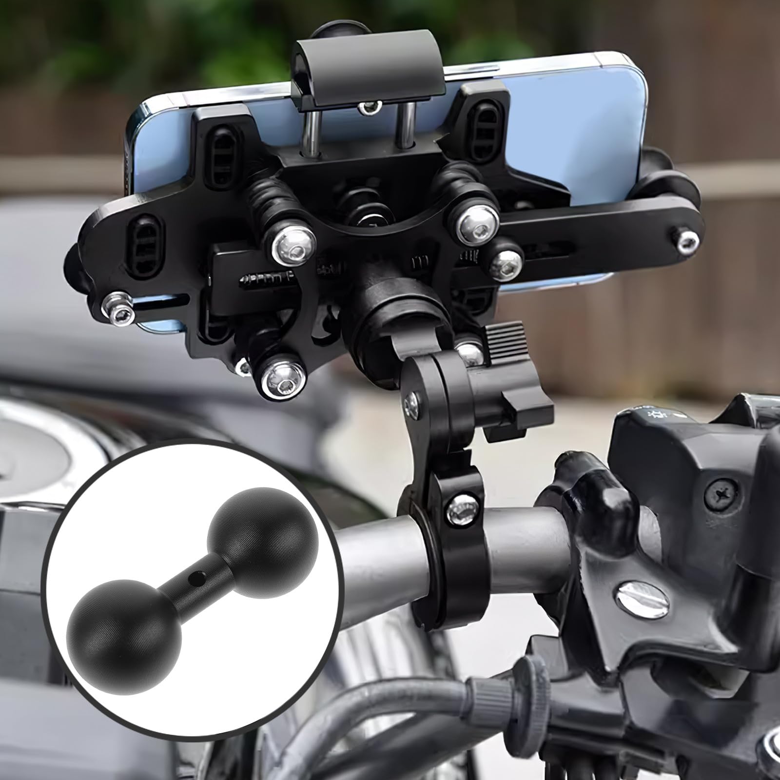 Amazon | GRIRIW バイク用携帯電話ホルダーアームボールマウント 25mm
