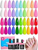 Vista 14 de Beetles - Set de 20 esmaltes de gel p/decoración de uñas, colección Fall Yard, purpurina naranja/marrón/rojo/azul marino, semipermanente, LED c/capa