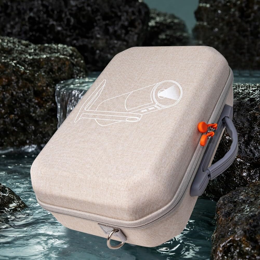 Funda rígida de viaje para XGIMI MoGo 4 2025, bolsa de transporte ligera de EVA con elegante acabado de albaricoque, almacenamiento compacto para cine en casa