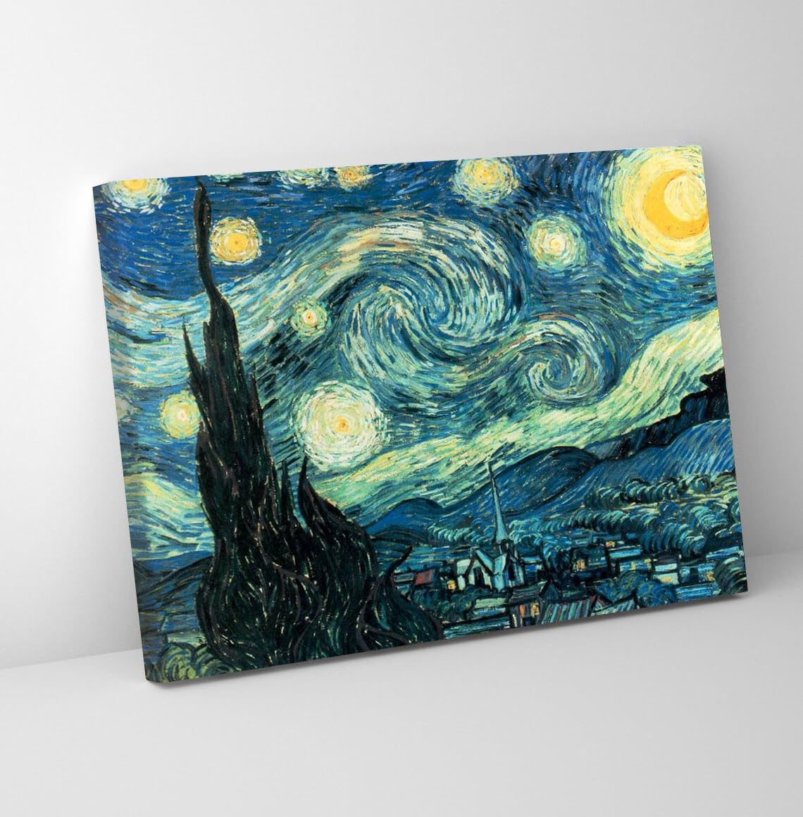 GADGETS WRAP Canvas Gallery Wrap Framed for Home Office Studio Living Room Decoration (11x9inch) - Starry Night Van Gogh