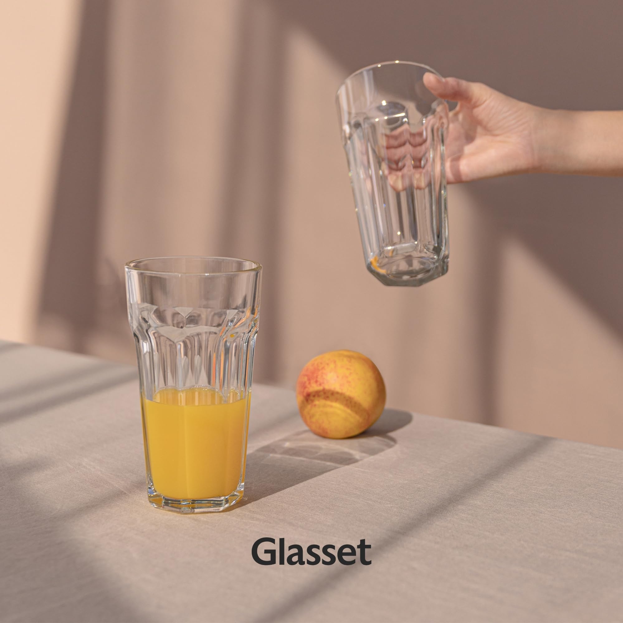 Bicchieri XXL, set da 6 pezzi, 700 ml, design americano, bicchieri da cocktail Highball, 100% riciclabili, lavabili in lavastoviglie, trasparenti