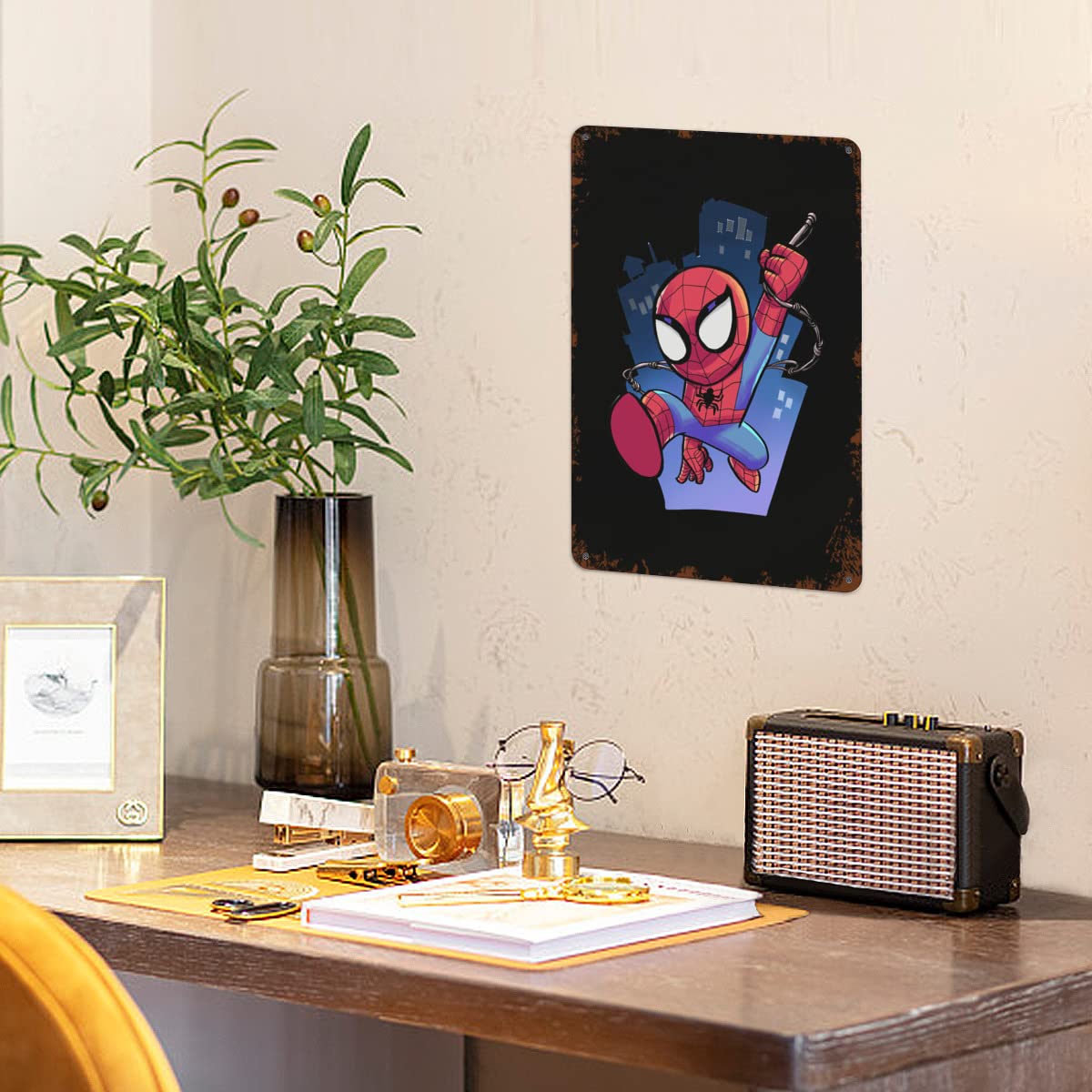 スパイダーマン ヴィンテージ ポスター ブリキ看板 Amazon.co.jp: ブリキ看板 スパイダーマン 金属ポスター ビンテージ風