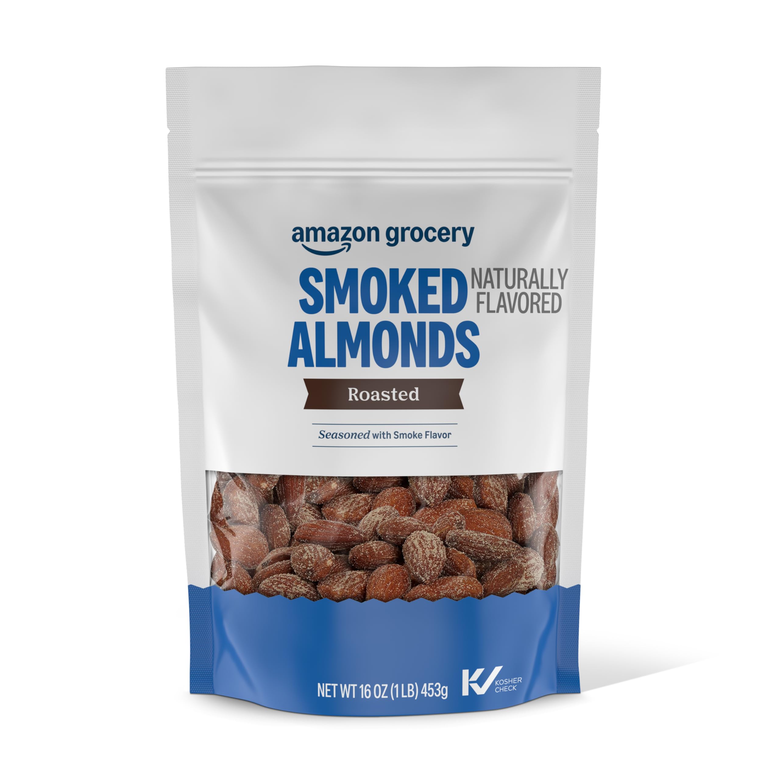 Amazon Brand - Happy Belly Smoked Almonds, 16 ounce (Pack of 1)