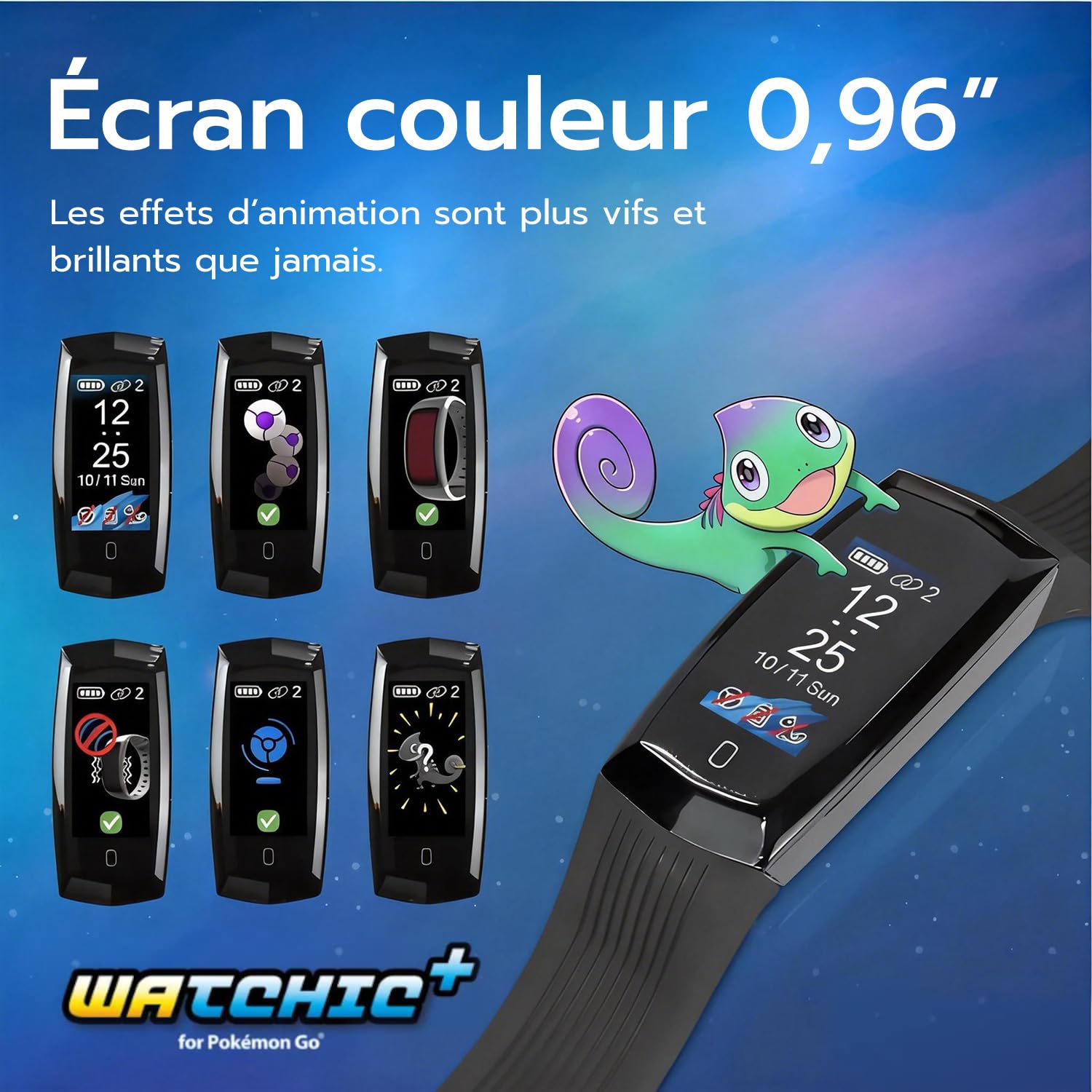 Mcbazel Brook Auto Catch Watchic Plus pour Poke Mon Go, Prise en Charge de la Connexion à Deux appareils/Attrape Automatique/Étanche/Rétroaction de Vibration/Capteur Automatique élégant - Rouge