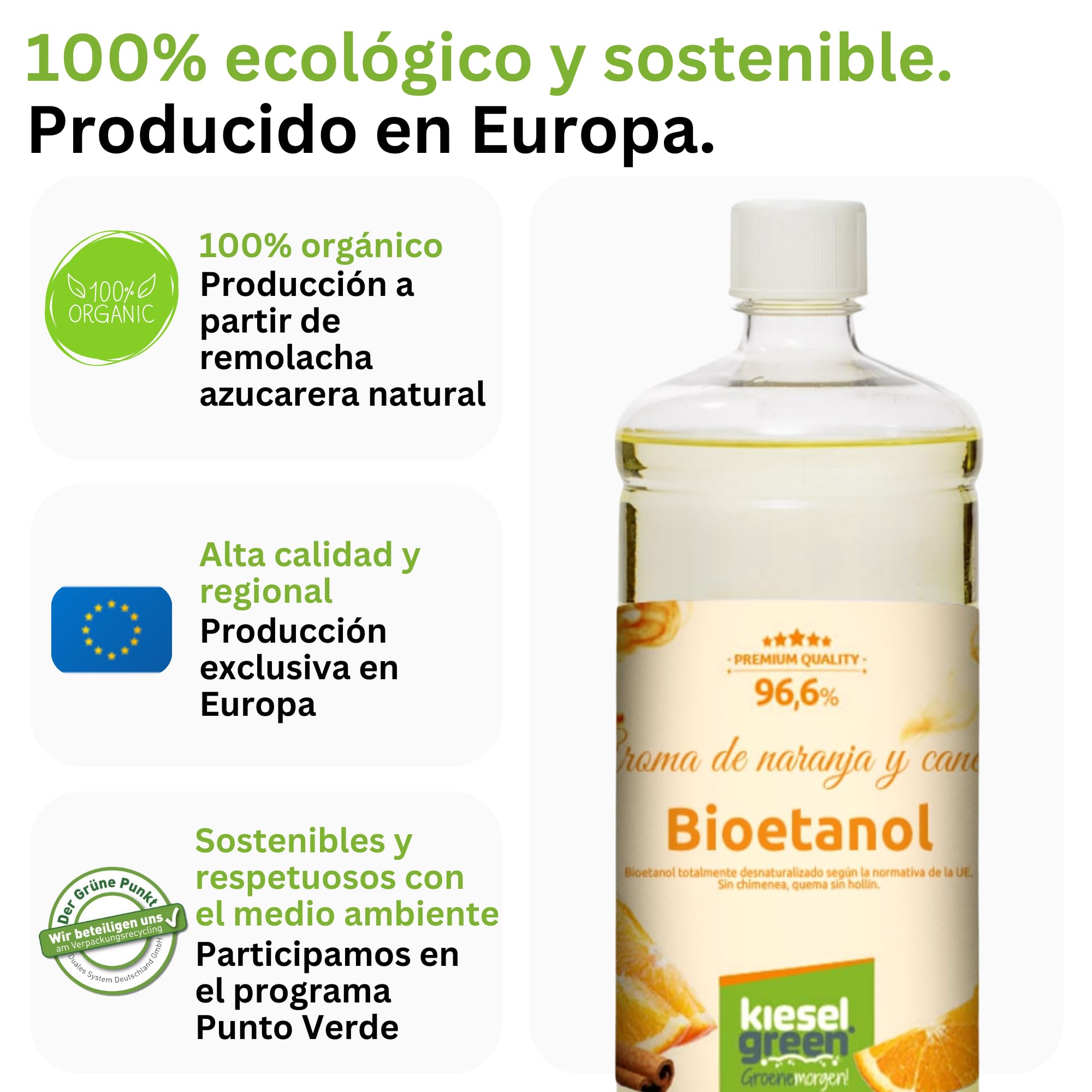 Bioetanol 6 x 1 litro con Fragancia para Chimenea de Etanol, Muchas Variedades – Bioalcohol como Fragancia de Ambiente – Estufas de Bioetanol, Biochimenea Etanol, Ethanol (OZ)