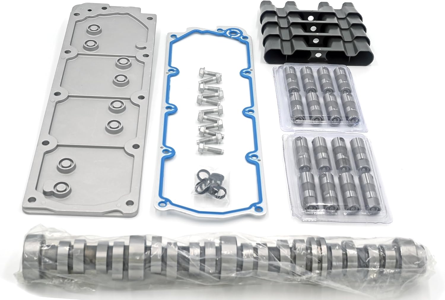 LS Gen 4 (IV) Valley Cover Plate Kit, Non AFM/DOD Block Off Plate with LS7 Roller Lifters & Camshaft FITS 07-13 Chevy GMC Cadillac Silverado Sierra, LS2 LS3 LS7 L92, 4.8L 5.3L 6.0L 6.2L 12598832
