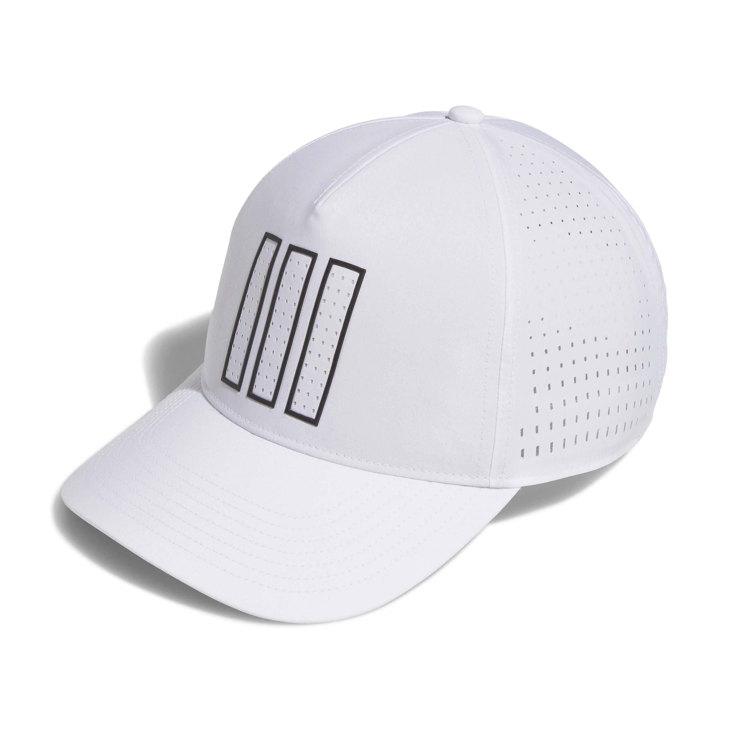 adidas Men's 3-Stripes Tour HAT, White, S-M
