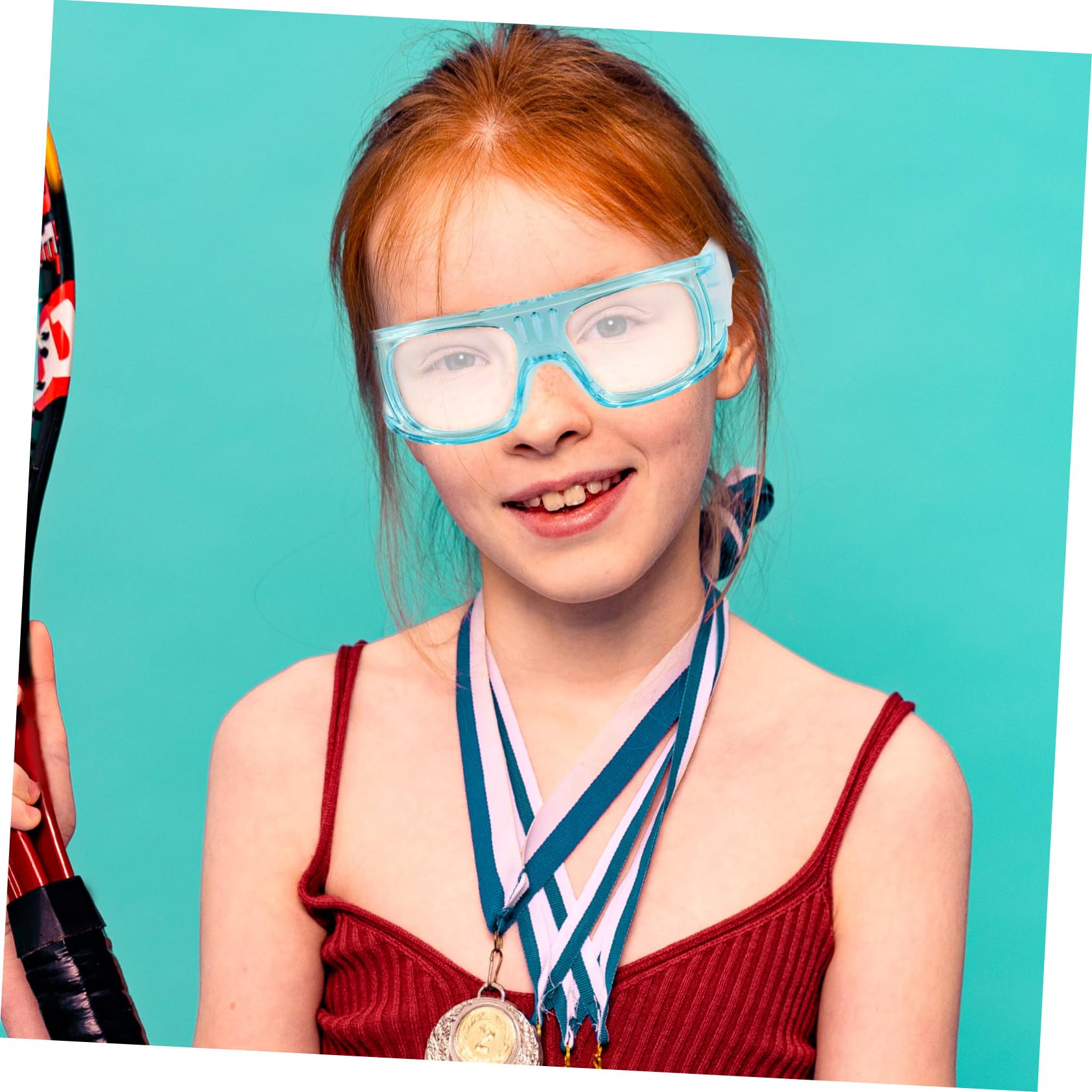 BESPORTBLE Shockproof Protective Eyewear Uv400 Goggles for Football Flexible Straps for Comfortable Basketball Glasses Random Style