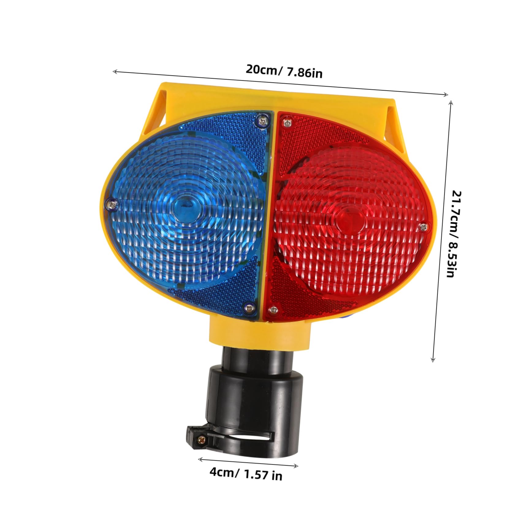 PRETYZOOM Solar-Powered Roadblock Warning Light Solar Barricade Lights Emergency Flashing Traffic