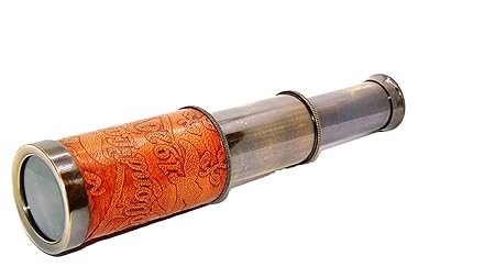 Antique Nautical Telescope for Portable Pirate Spyglass, Brass Adjustable Optics Vintage Telescope for Travel Navigation Sailing Voyage by DOLLAND London