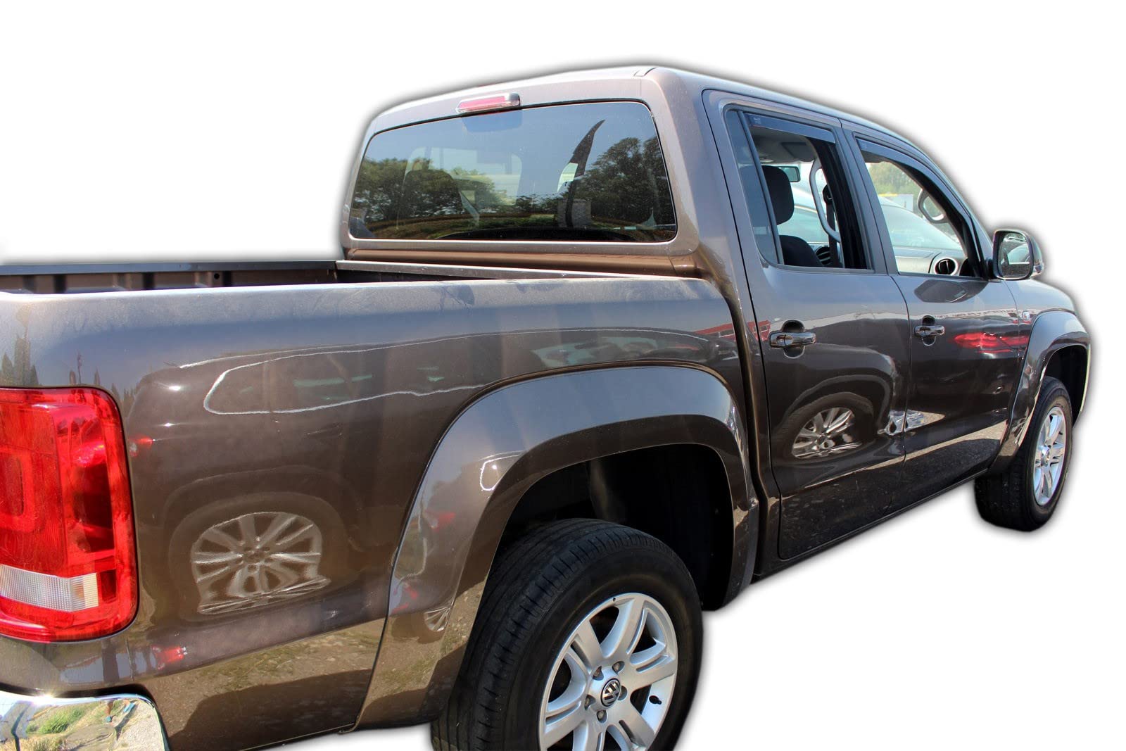 J&J AUTOMOTIVE Deflettori d'Aria per Volkswagen Amarok 4-Porte 2010-2016, Set da 4 Pezzi, Nero Fumé Oscurato Heko
