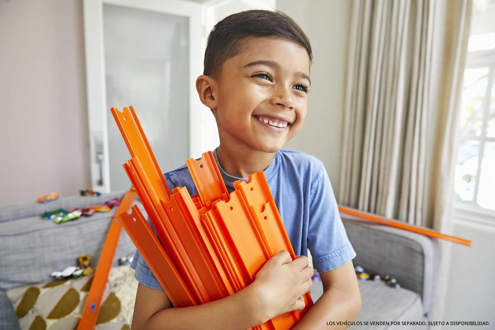 Hot Wheels Track Builder, tramos de Pista con vehículo Incluido, Accesorios para Pistas de Coches de Juguete (Mattel BHT77)