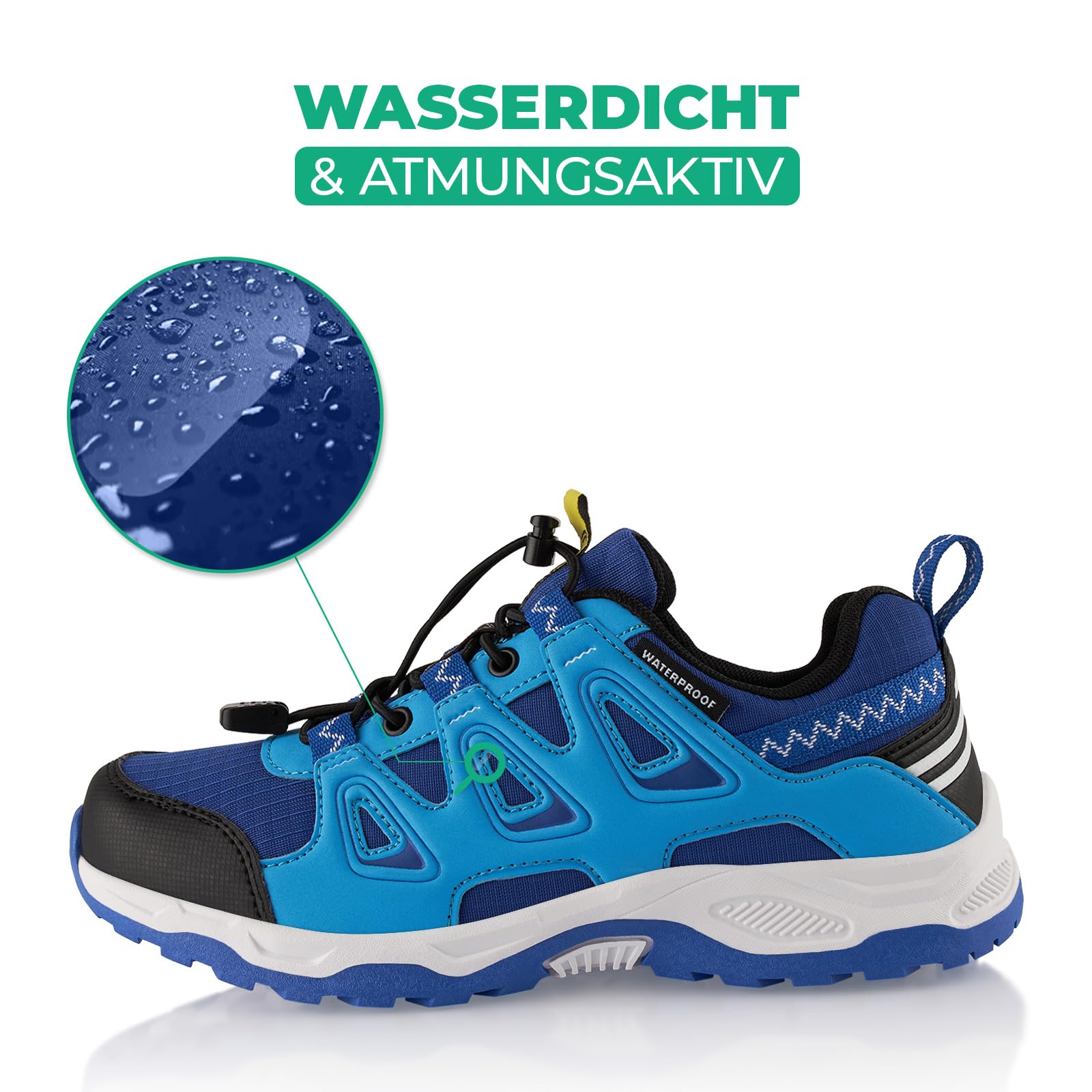 Fusskleidung® Damen Herren Wanderschuhe wasserdichte Trail Trekkingschuhe