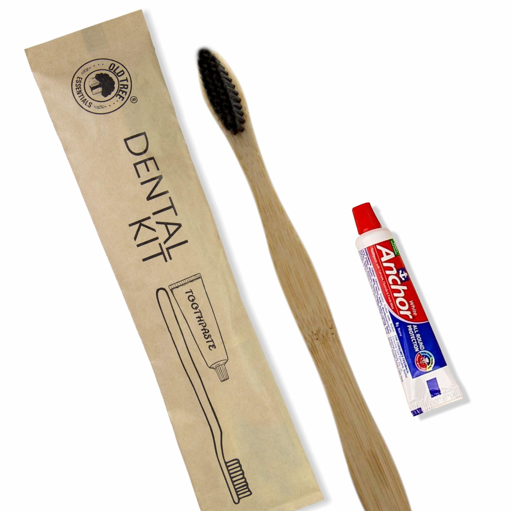 Old Tree Eco-Friendly Dental Kit (Pack of 100) – Bamboo Toothbrush & 8g Anchor Toothpaste in Kraft Paper Pouch | Guest Room Amenities for Hotels, Resorts, Guest Houses, Hospitals-image-49