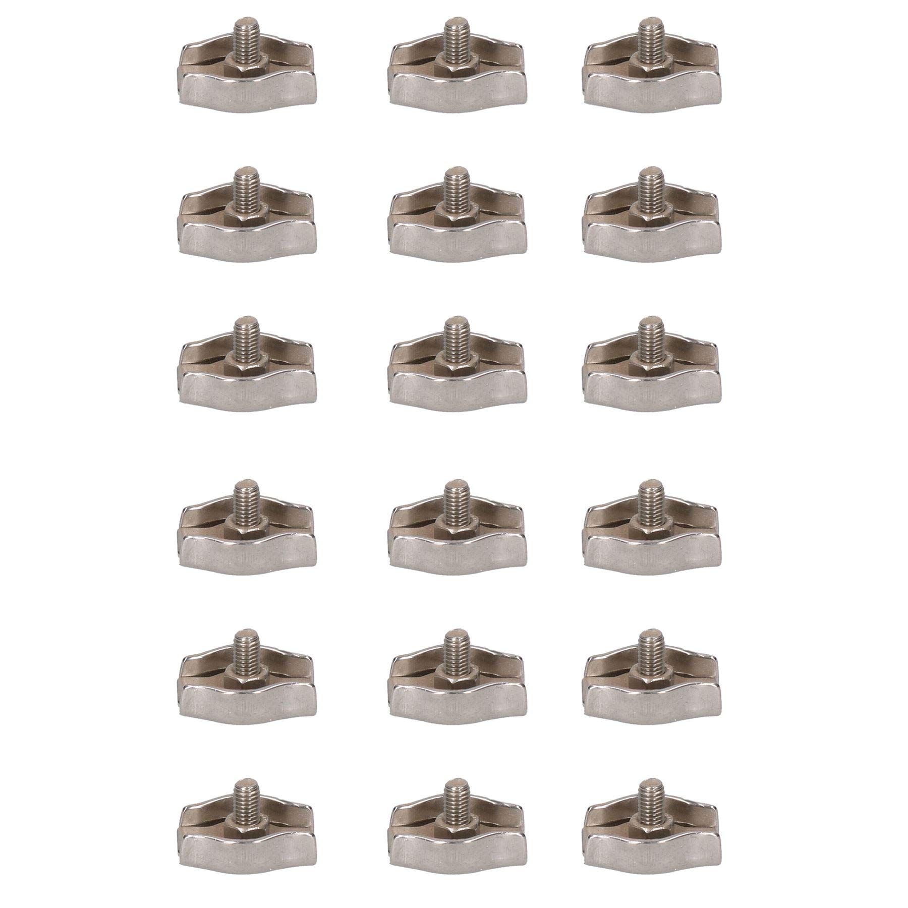 AB Tools 5mm Simplex Wire Rope/Cable Clamp Grips 18 Pack 316 Marine Stainless Steel
