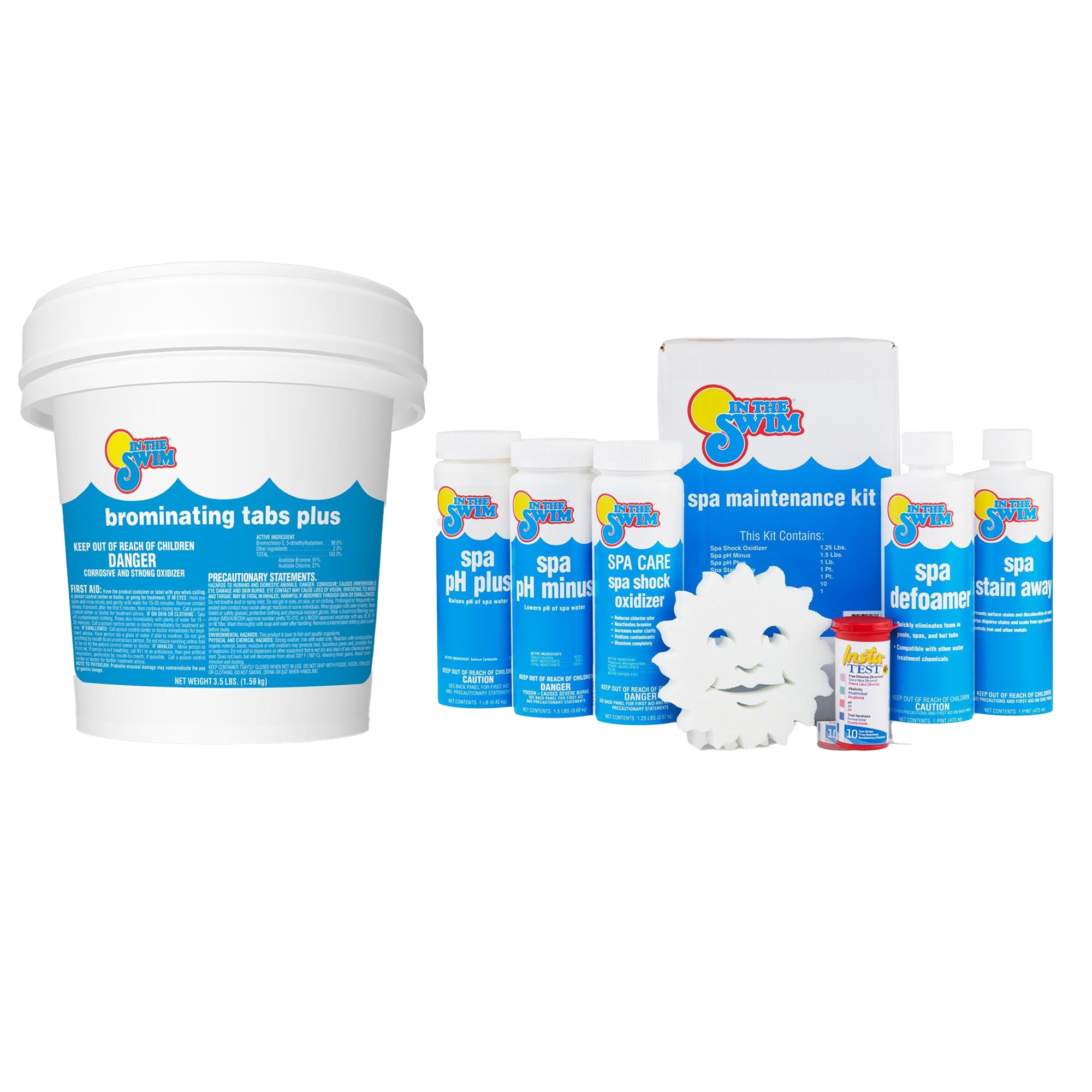 In The Swim Spa and Hot Tub Maintenance Kit and Bromine Plus Bundle