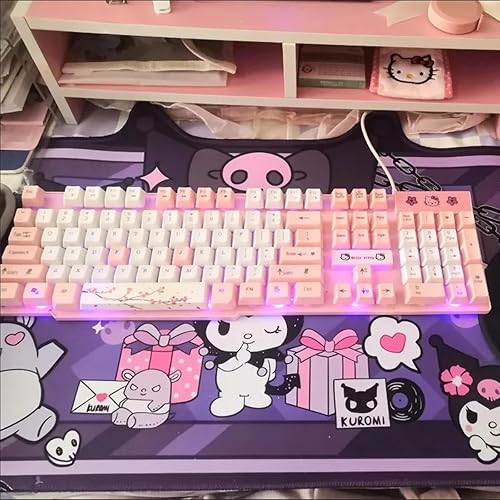 Miniatura 6 de Alfombrilla de mouse Kawaii de anime de tamaño XL, tapete de mouse Kawaii para escritorio, decoración de habitación Kawaii para niñas