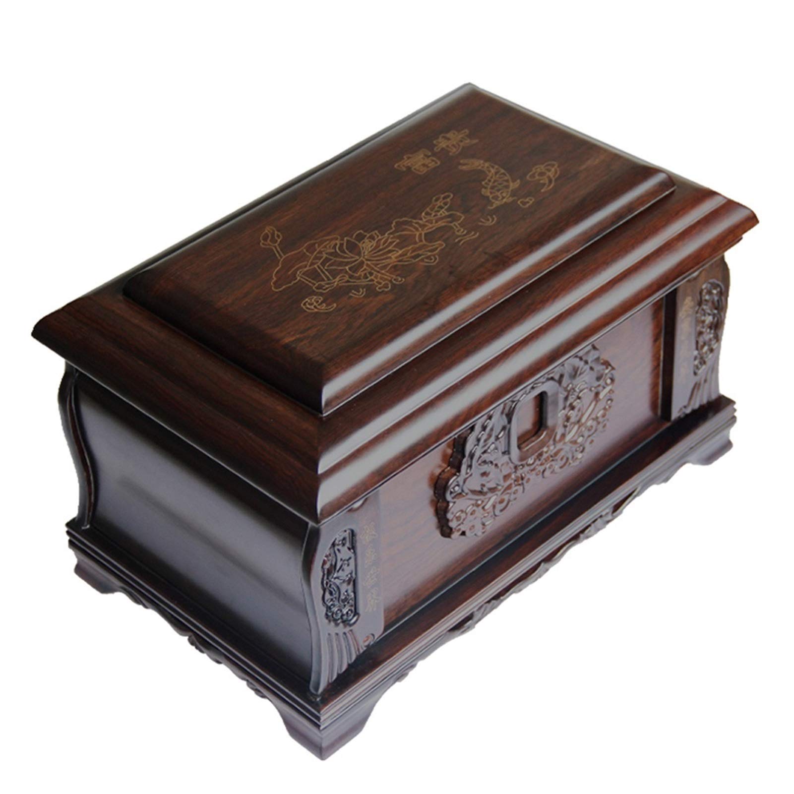 YTBHSHXZ urn， Ashes Human Use Cremation Urns Box, Skilled Craftsmen Woodcarving Truly Beautiful Resting Place