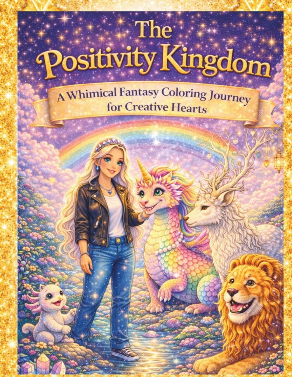 The Positivity Kingdom: A Whimsical Fantasy Coloring Journey for Creative Hearts