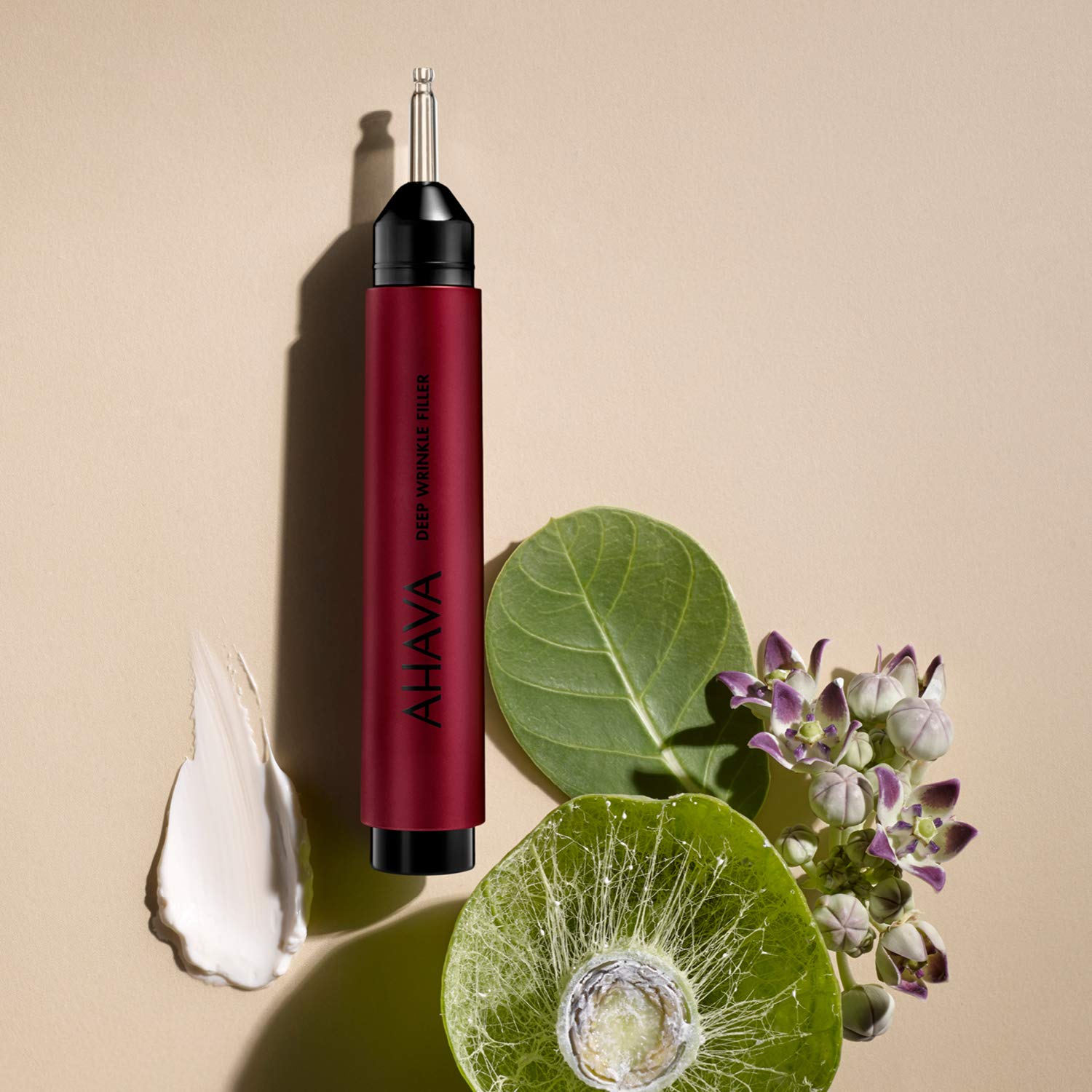 AHAVA Apple of Sodom Deep Wrinkle Filler - Syringe-like application to directly fill & soften deep wrinkles & crease, with exclusive Osmoter & Niacinamide, 1.7 Fl.Oz