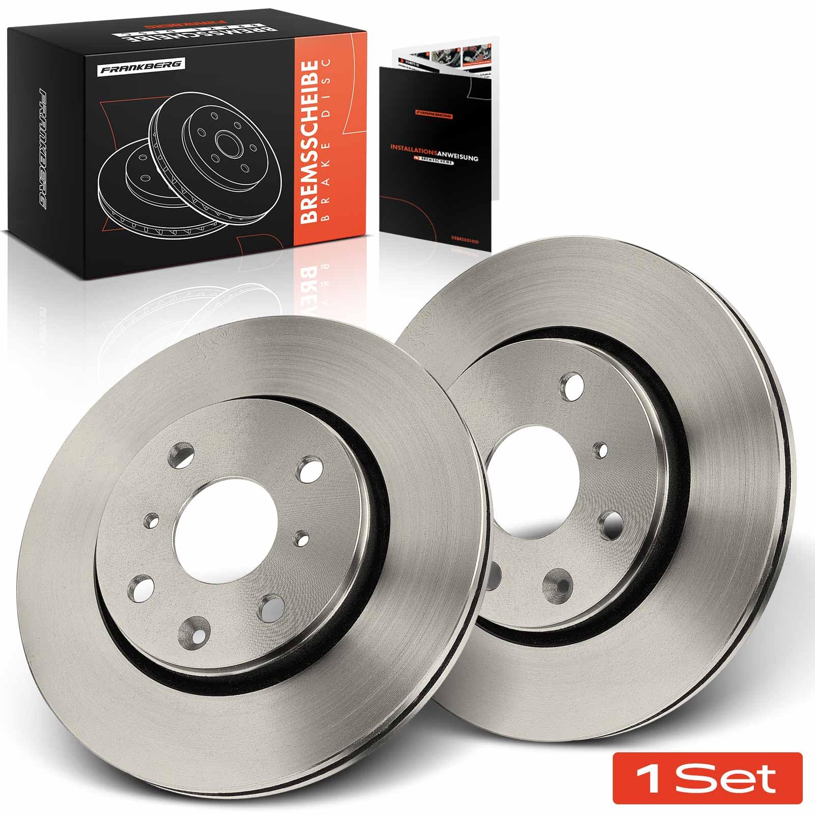 Frankberg Set di dischi freno incl. 2x Dischi Freno Anteriore Ventilato Diametro247mm Compatibile con Aygo B4 C1 II PA PS 108 107 PM PN C1 PM PN Replace# 4246F0,435120H010