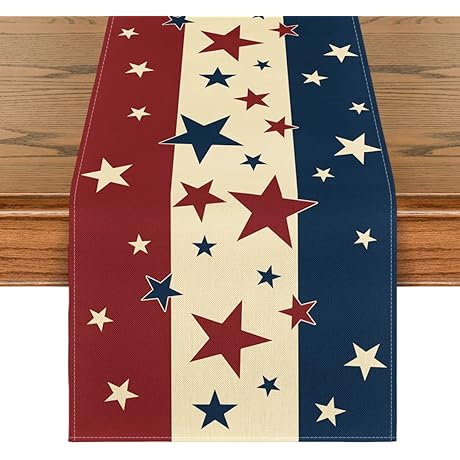 Artoid Mode Stars Stripes 4th of July Table Runner: Patriotic Party Perfection