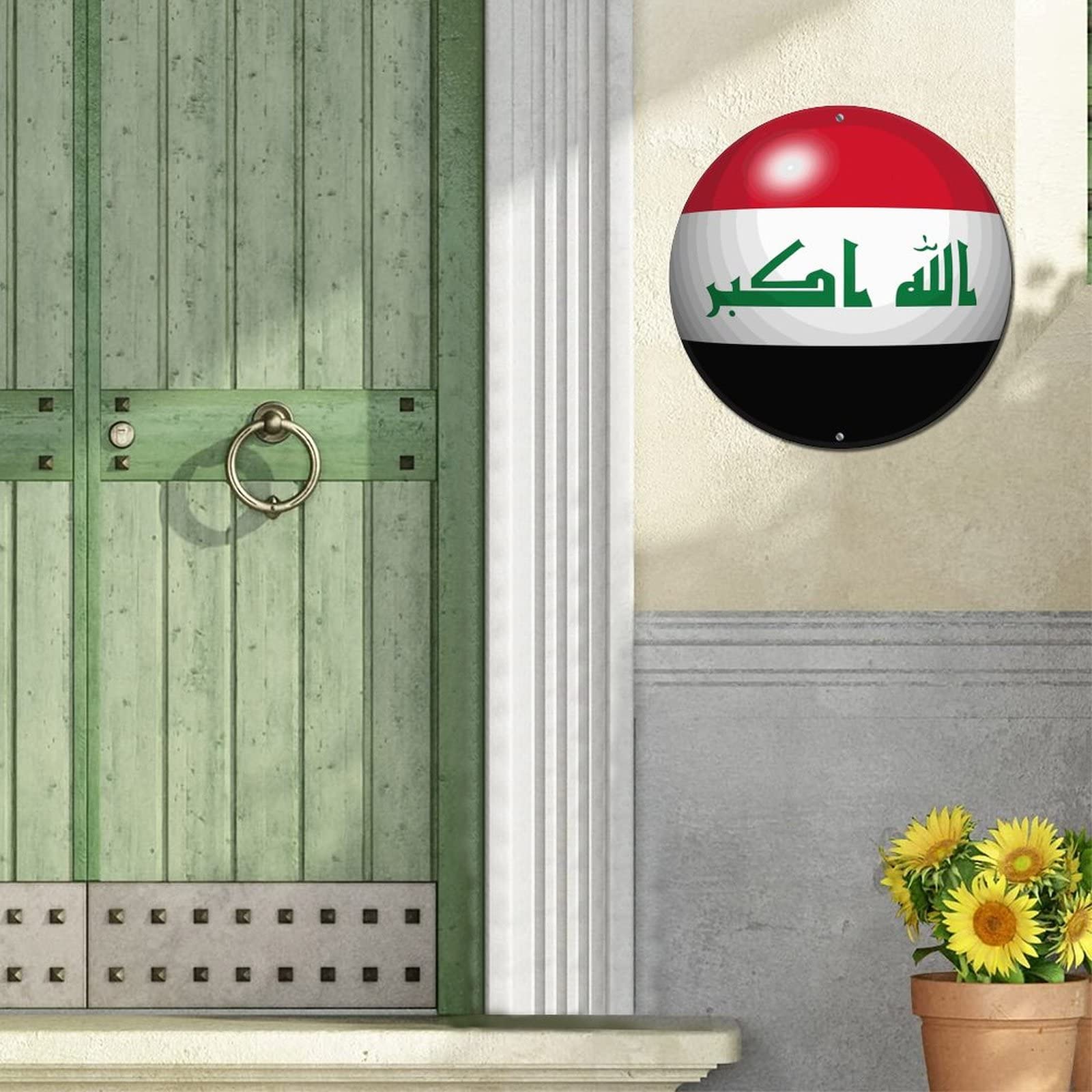 Amazon.com: Iraq Country Flag Patriotic Travel Poster Flat Sign