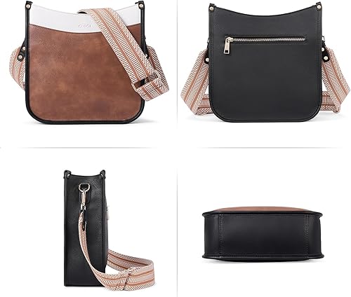 Miniatura 6 de CLUCI Bolsos cruzados para mujer, bolso de hombro de moda de moda de cuero vegano para mujer con correa ajustable