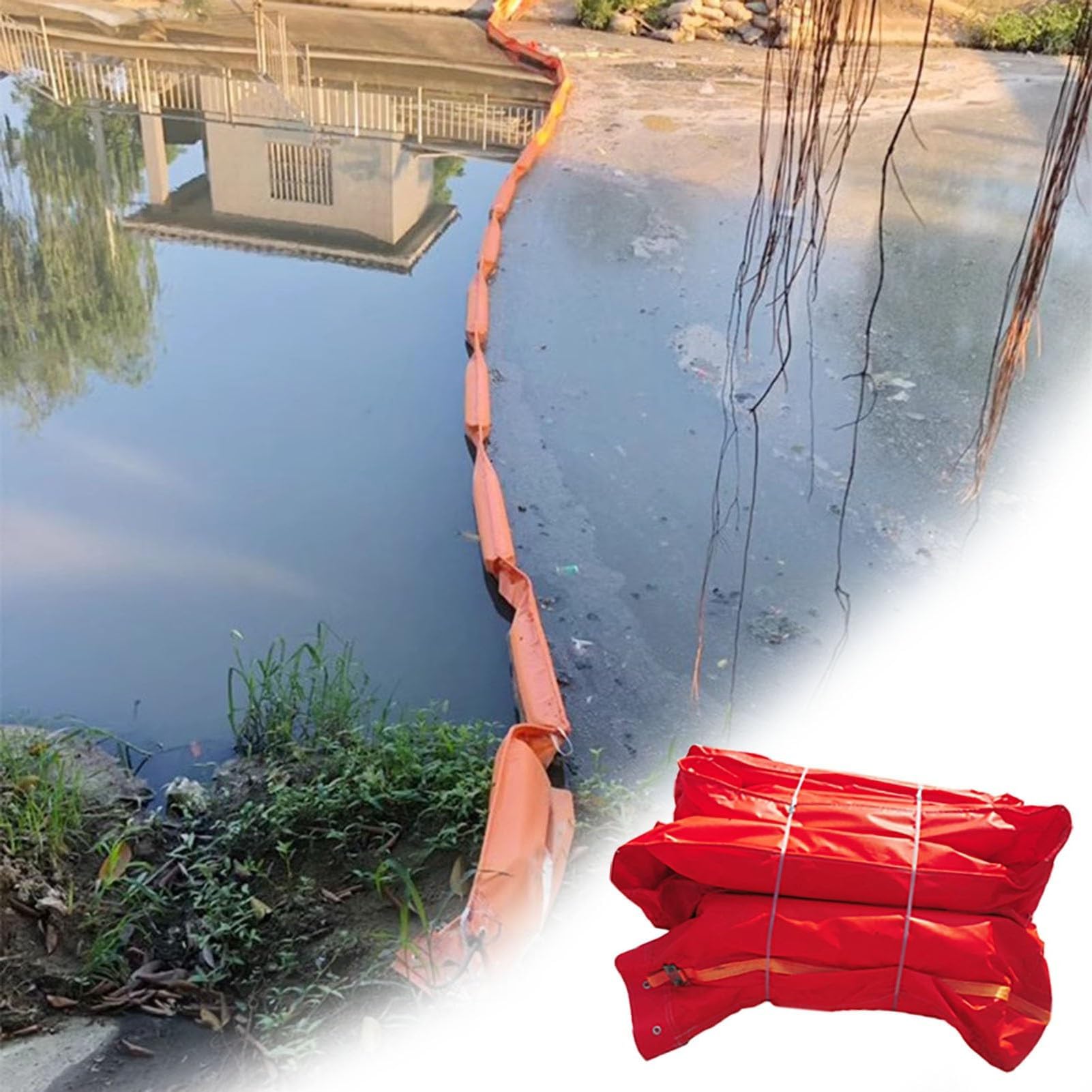 Barrières de confinement en PVC et barrages pour le nettoyage des eaux de rivière