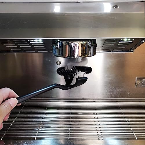 Miniatura 6 de Cepillo de limpieza para máquina de café espresso, limpiador de cepillo portafiltro de cabeza de grupo de 2.283 in, cerdas de nailon desmontables de
