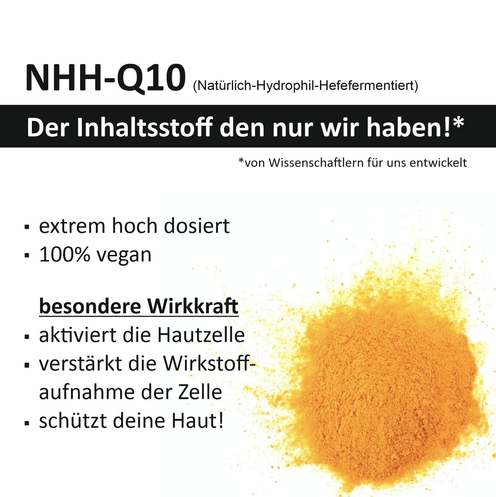 Q10 Power Ampulle – Hochdosiertes Anti-Aging Serum mit 2x Hyaluronsäure, Panthenol – Vegan, Bio, Feuchtigkeits-Booster für Gesicht & Dekolleté – Made in Germany, 100 ml