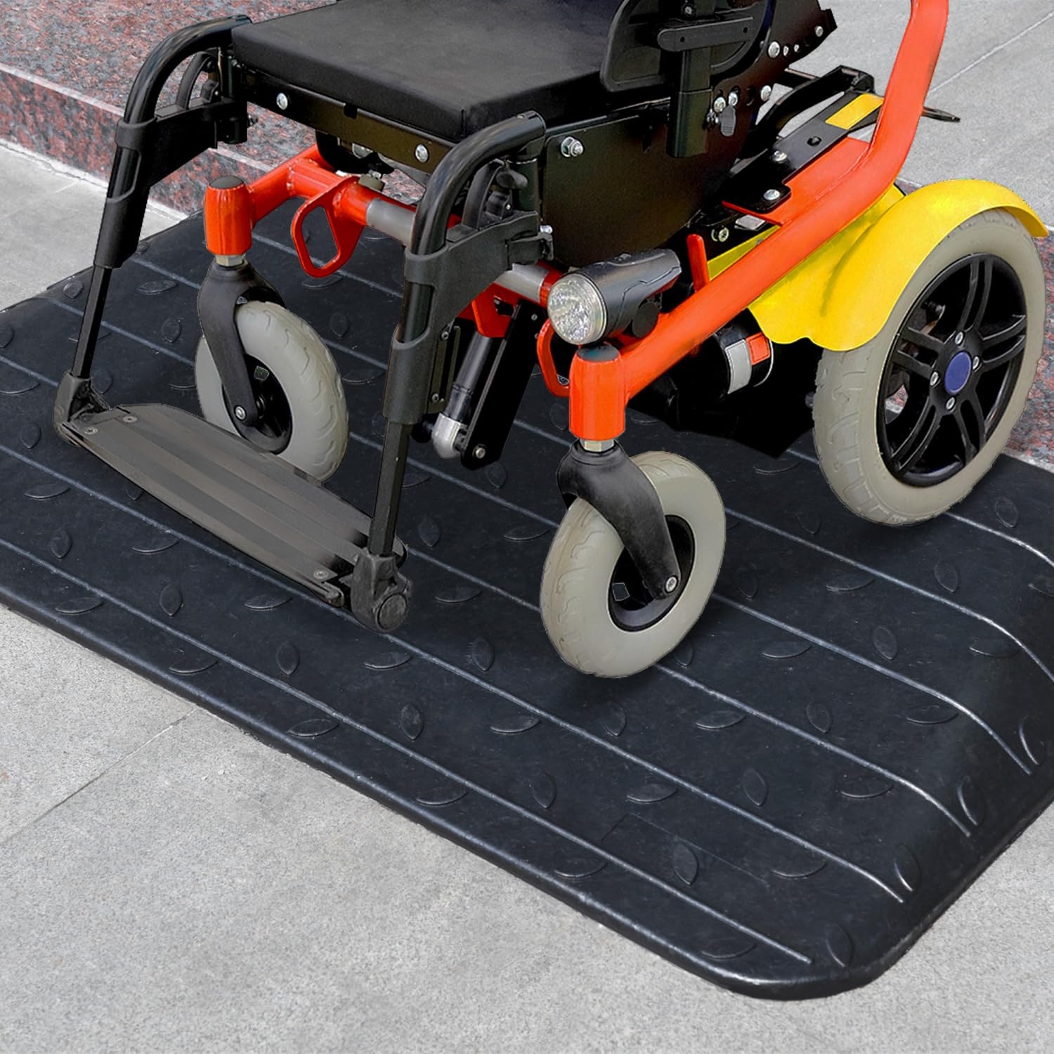 Rampas de umbral de goma de alta resistencia con superficie antideslizante, rampas de 1 – 4 pulgadas para sillas de ruedas y scooters, marco de puerta de coche, rampas de carga de 20000