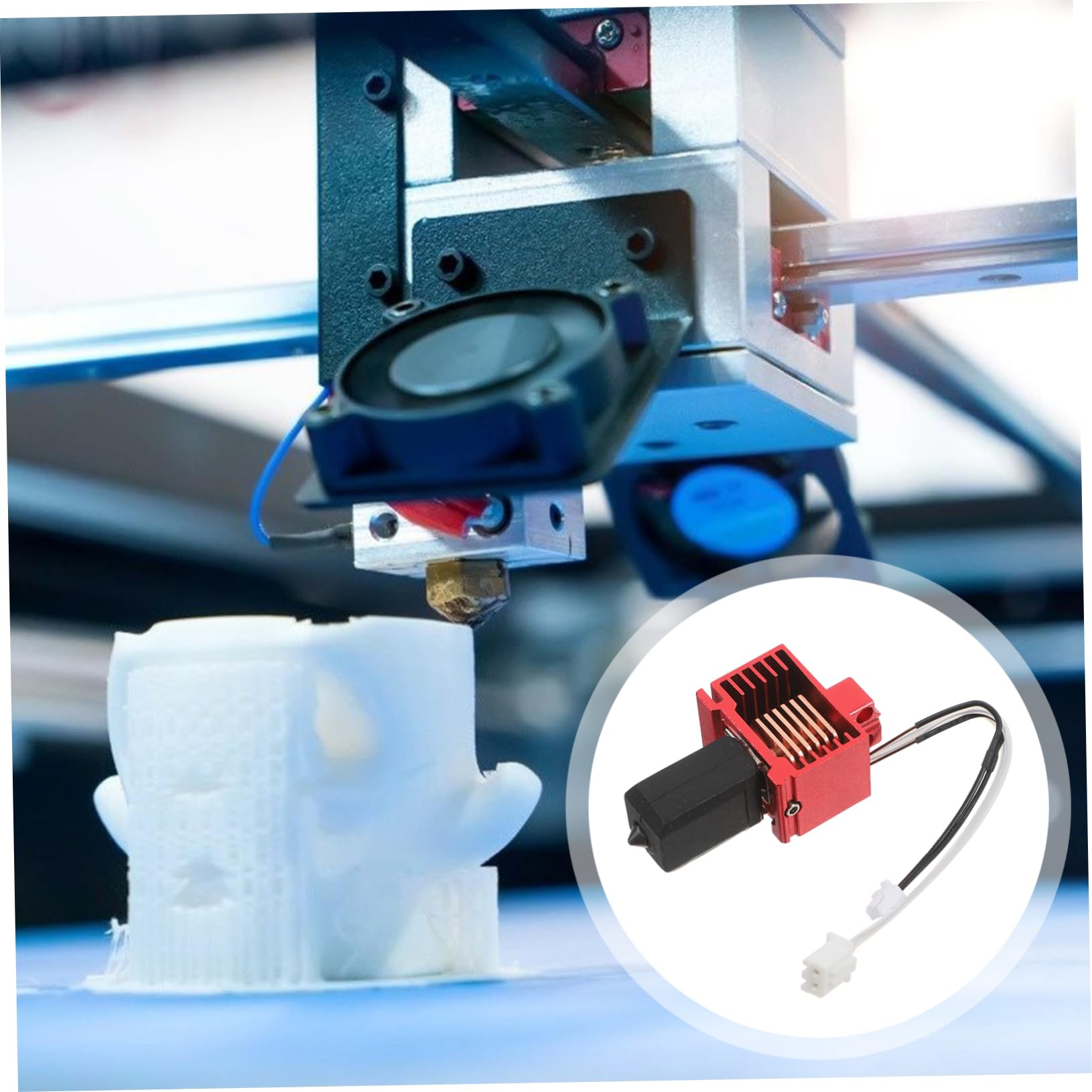 Hotend per Stampante 3d Tz-3.0 Compatibile con Serie X Carbon | Set 1 Pezzo, Rosso, Alluminio e Acciaio, Ugelli Removibili 0,4mm e 0,6mm