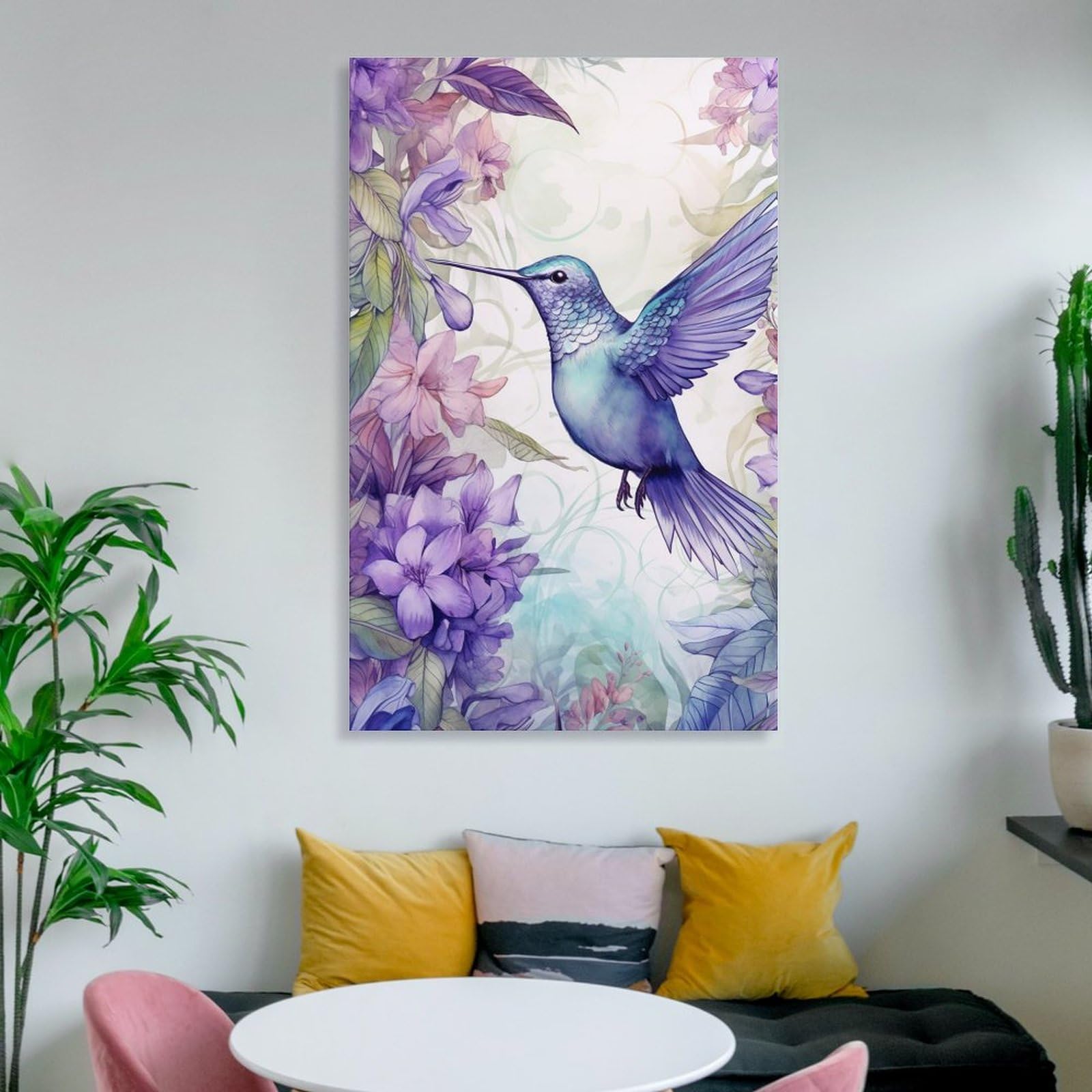 Impression Toile Oiseaux Lot De 3 Affiches Colibri Fleurs Aquarelle - Décor  Murale Moderne 20x25cm - Pour Chambre, Salon, Bureau Posters Aquarelle  Colibris, image size:1600x1600