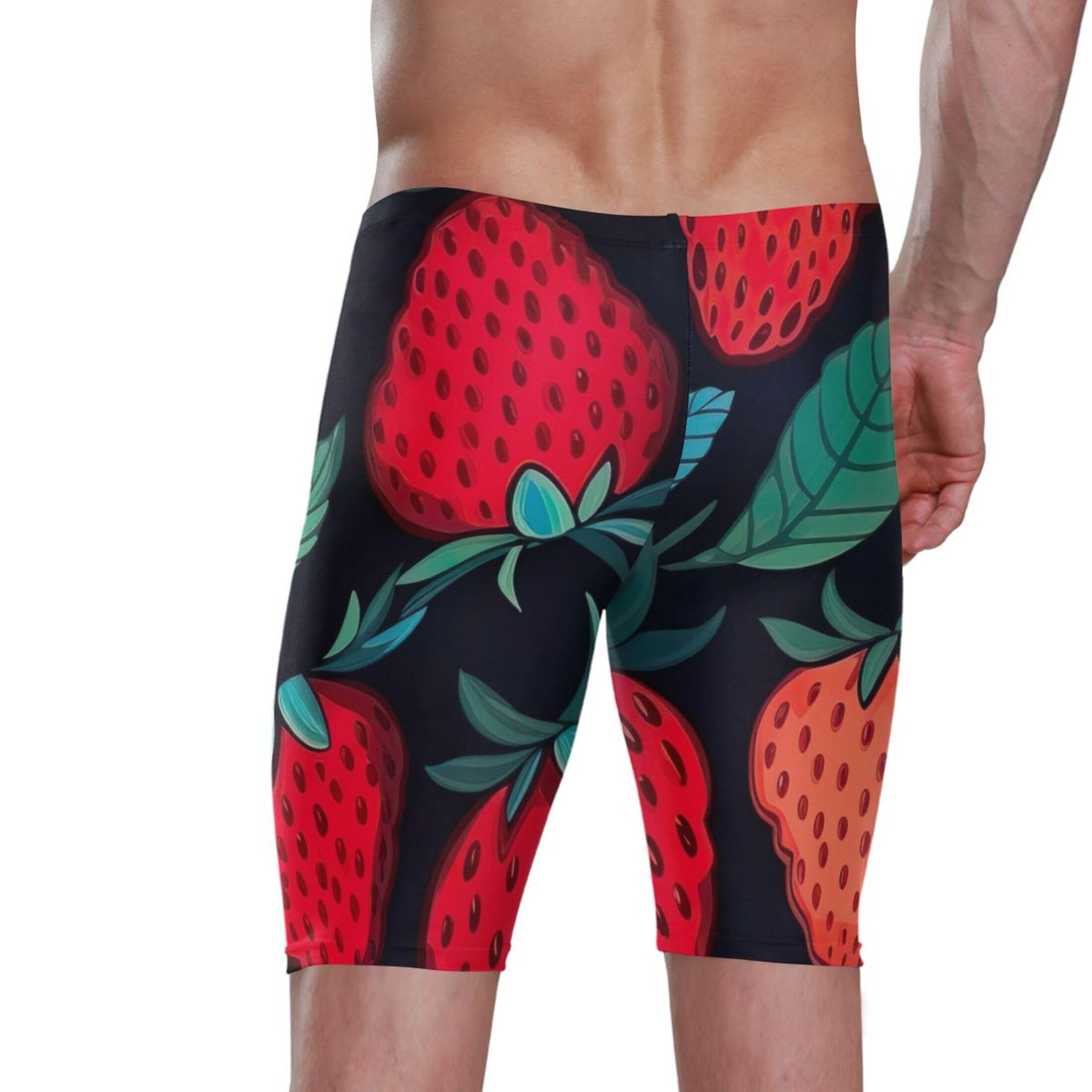 UMIRIKO Strawberry Fruit Men's Swimsuit Swim Jammers L B0401831