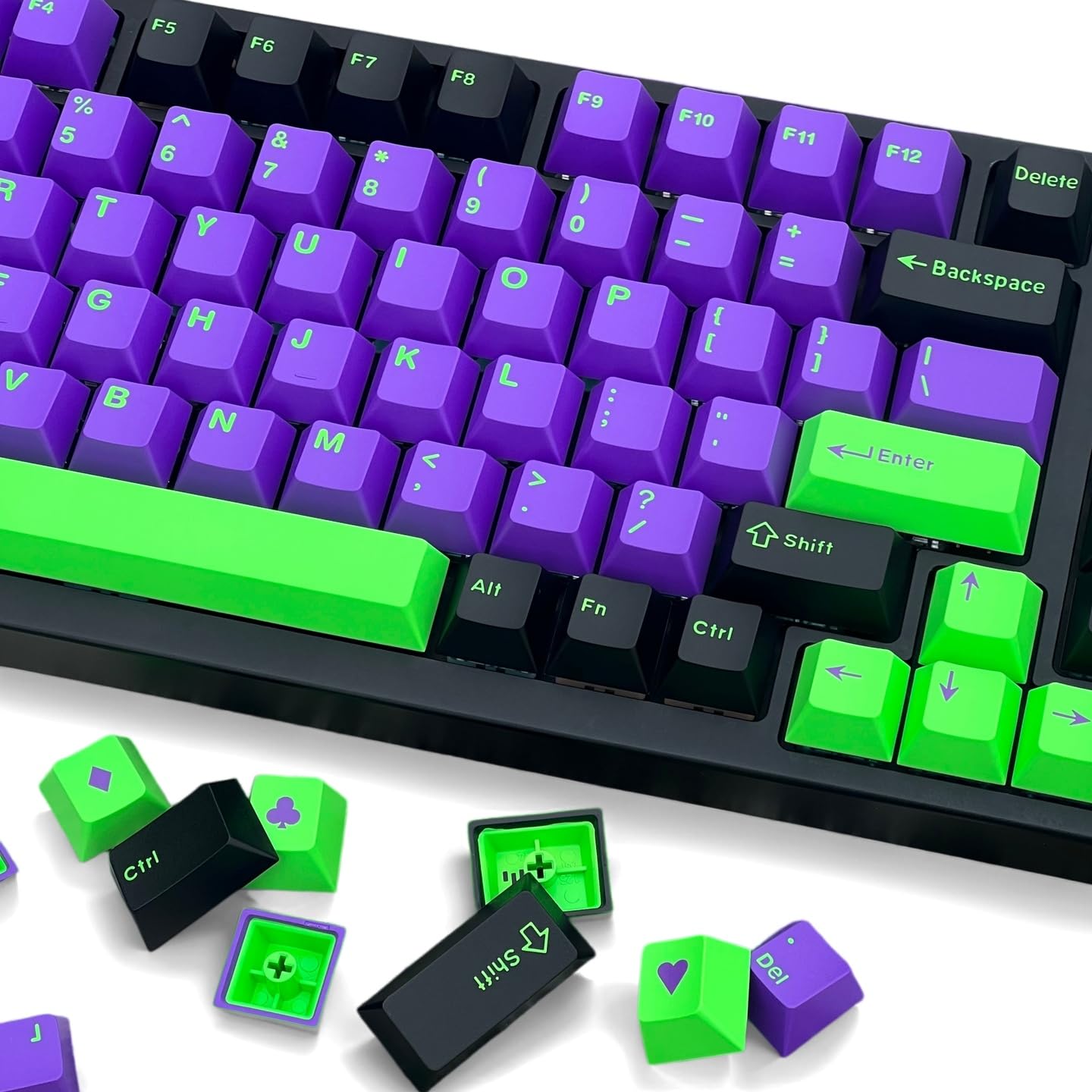 Set de Touches Clavier PBT 163 Clés Double Injection Opacité Totale Non Rétro-éclairé Profil Cherry pour Switches MX-Compatible Clavier Mécanique Gaming
